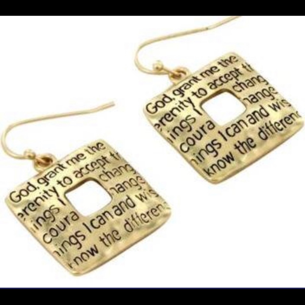 Serenity Prayer Earrings